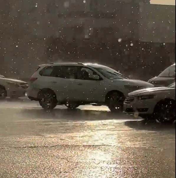 شاهد أجواء طريف أثناء هطول الأمطار