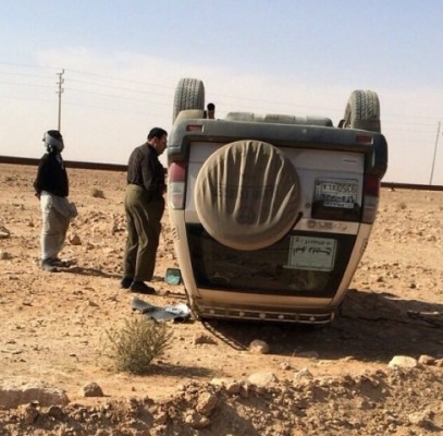 نجاة “ختّان الشمالية” من حادث انقلاب بطريق “حفر الباطن- رفحاء”