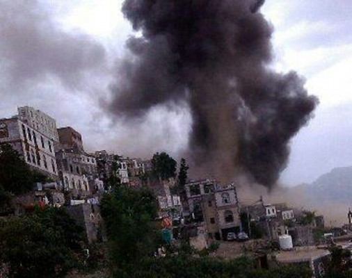 غارات عنيفة للتحالف على مواقع الحوثيين بحجة واستهداف منزل قيادي حوثي