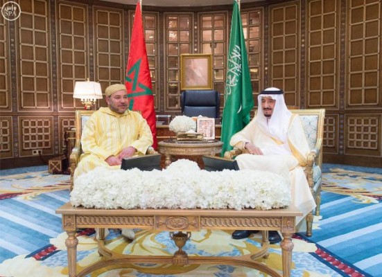 جلسة مباحثات سعودية- مغربية في قصر الملك سلمان