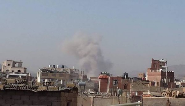 غارة جوية لقوات التحالف صباح اليوم على معسكر قوات الأمن الخاصة بصنعاء