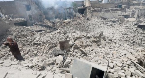 حلب تحترق بقنابل بشار والمجتمع الدولي يطالب بهدنة