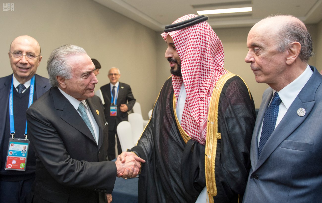 ولي ولي العهد يلتقي رئيس البرازيل في قمة العشرين