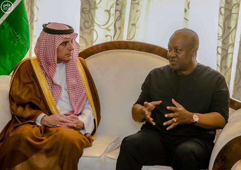 الجبير يبحث مع رئيس غانا جهود مكافحة الإرهاب وأحداث المنطقة