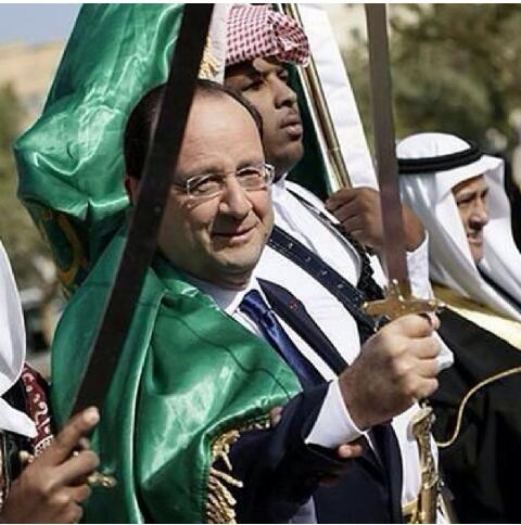 الصورة الأكثر انتشاراً: الرئيس الفرنسي يرقص العرضة السعودية
