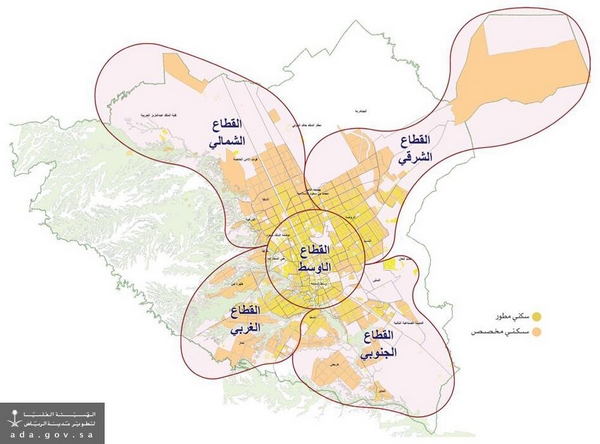 رسم توضيحي: نصيب الفرد من الأراضي السكنية بالرياض 42.6 م2