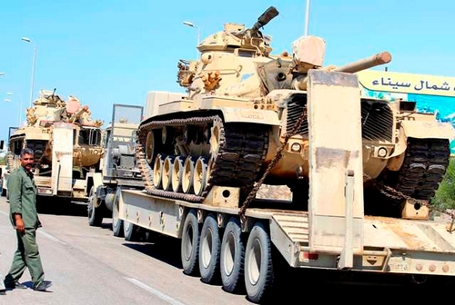 الجيش المصري يرسل دبابات إلى سيناء بعد خطف جنود