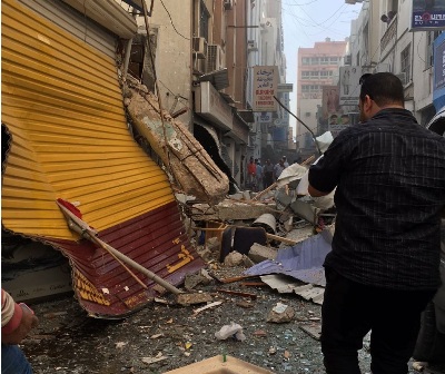 بالصور.. انفجار في مطعم وسط المنامة