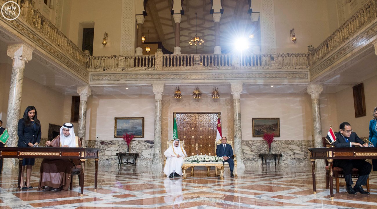 ‫شاهد .. بث مباشر لتوقيع إتفاقيات سعودية مصرية في قصر عابدين بحضور الملك والسيسي