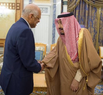 خادم الحرمين يستقبل رئيس مجلس النواب المصري