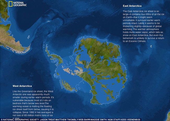 العلماء ينشرون خرائط مرعبة للأرض بعد ذوبان القارة المتجمدة المتوقع