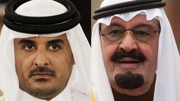 أمير قطر يلتقي خادم الحرمين في زيارة قصيرة للسعودية
