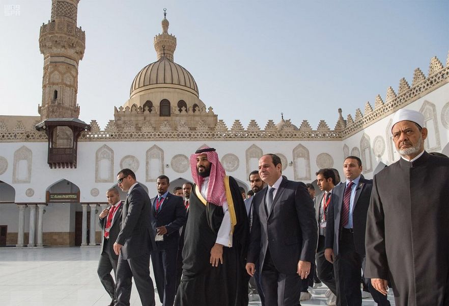 لقطات من زيارة ولي العهد للجامع الأزهر