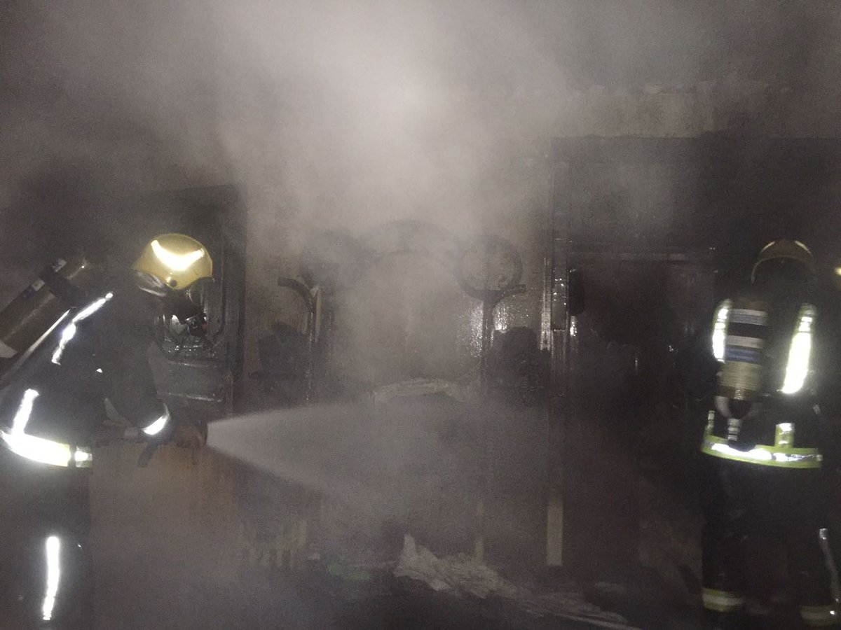 حريق بأحد منازل فيصلية نجران بسبب التماس كهربائي