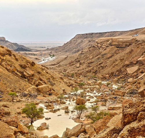 شاهد بالصور.. جريان الأودية والشعاب في منطقة الرياض