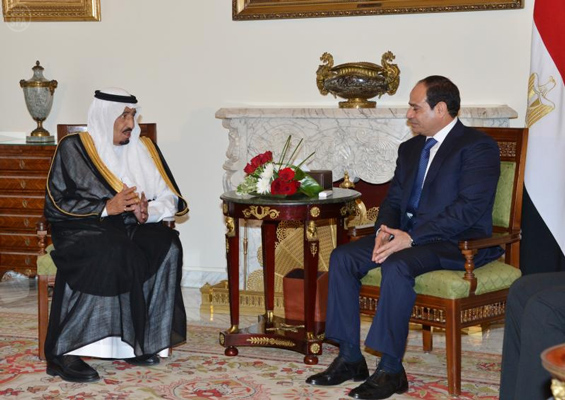 نائب الملك يبحث مع الرئيس المصري آفاق التعاون وسبل دعمها