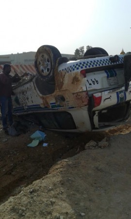 بيان من شرطة الرياض حول حادثة ارتطام سيارة بصبات على طريق الخرج