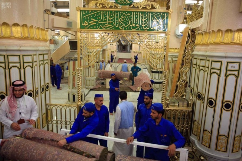 10 صور توثق استعدادات رمضان في المسجد النبوي صحيفة المواطن الإلكترونية