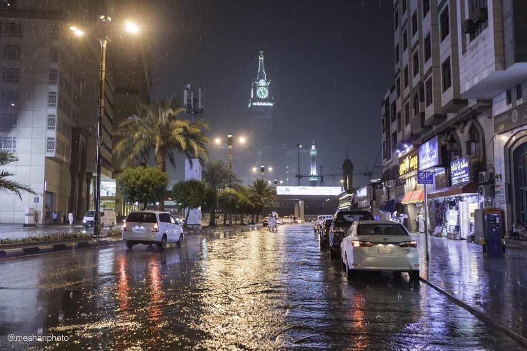أمطار وغبار لمدة 7 ساعات على مكة المكرمة