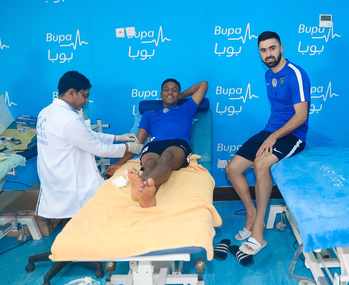 الهلال يطمئن على لاعبيه