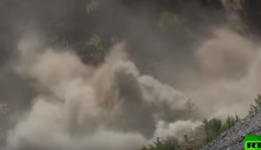 بالفيديو.. لحظة تدمير كوريا الشمالية موقعًا نوويًا