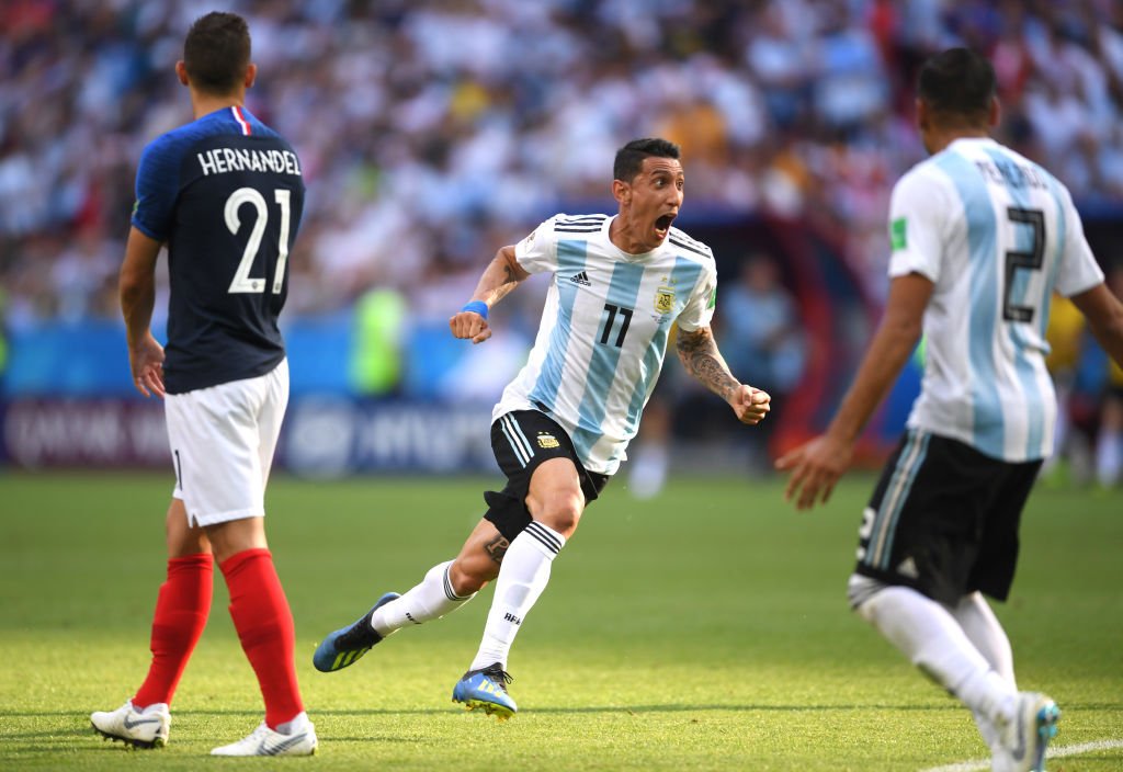Argentina vs France .. صاروخ دي ماريا يُحطم رقم صمد 32 عامًا
