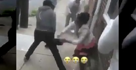 فيديو صادم.. شاب يعتدي على مُسنة في الشارع!