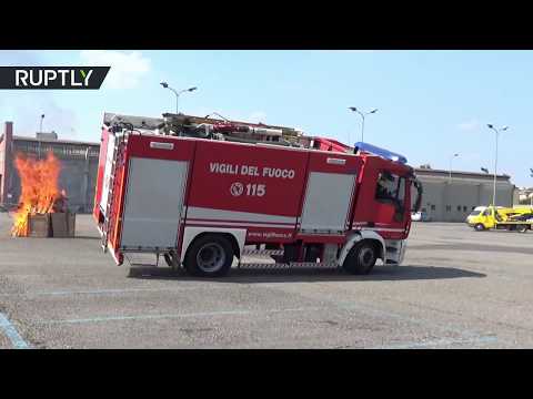 فيديو دراماتيكي.. سائق سيارة إطفاء يستعرض مهاراته فكانت الكارثة
