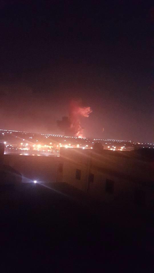بالصور.. انفجار ضخم بالقرب من مطار القاهرة