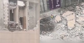 فيديو مروع.. لحظة انهيار جدار فوق عدد من الأشخاص
