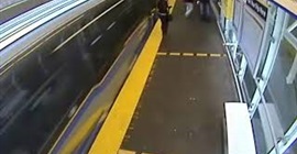 بالفيديو.. لحظة اعتداء رجل على امرأة بوحشية داخل محطة قطار