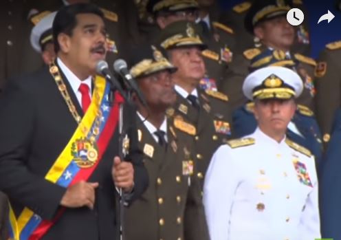 نيكولاس مادورو رئيس فنزويلا ينجو من الموت بأعجوبة .. شاهد لحظات الرعب - المواطن