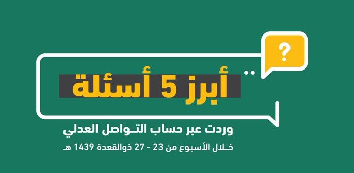 بالإنفوجرافيك.. أبرز 5 أسئلة وردت لحساب التواصل العدلي خلال الأسبوع