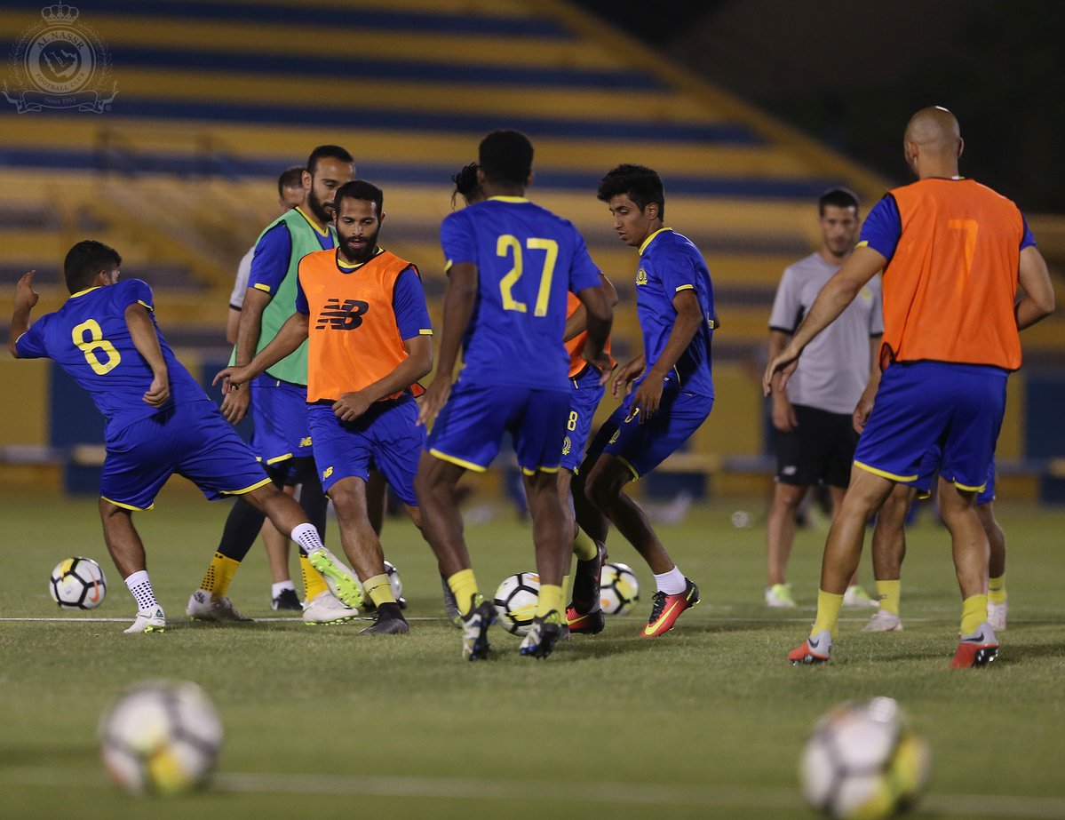 بالصور.. النصر يستعد لمباراة الجزيرة بتدريبات لياقية وتكتيكية