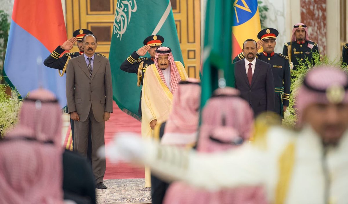 الملك يستقبل رئيسي إثيوبيا وإريتريا ويقيم مأدبة غداء تكريمًا لهما
