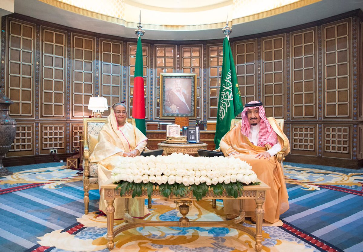 الملك يبحث تعزيز العلاقات الثنائية مع رئيسة وزراء بنجلاديش