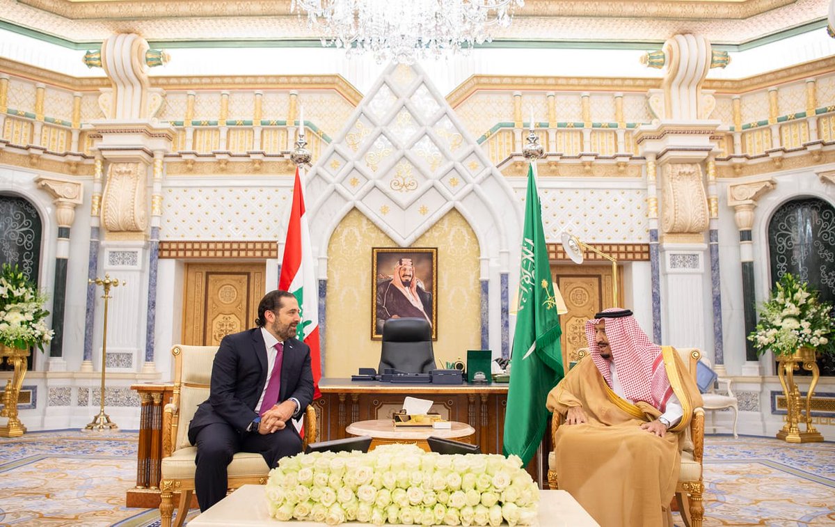الملك يبحث العلاقات الثنائية مع سعد الحريري في قصر اليمامة