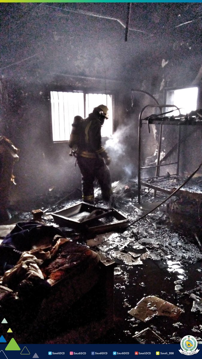 حريقان في القطيف وينبع وإخلاء 5 أطفال ووالدتهم