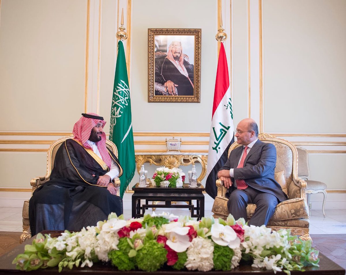 ولي العهد يبحث مع الرئيس العراقي فرص تطوير العلاقات الثنائية وتطورات الأوضاع بالمنطقة