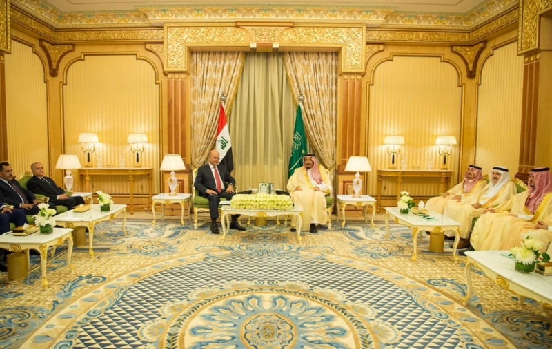 قصر اليمامة يشهد أول قمة بين الملك سلمان والرئيس العراقي - المواطن