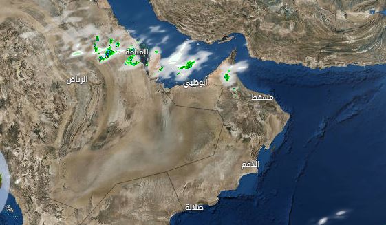 مقطع مثير يوثق العاصفة الرعدية في أبوظبي أمس