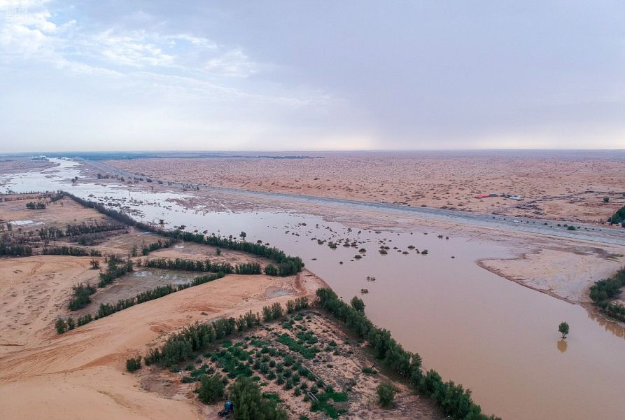 صور.. وادي الرمة يستعيد نضارته ويفيض بمائه فترتوي أشواق زواره في القصيم