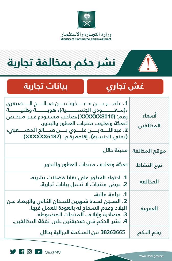 التشهير بشركة عطور في حائل باعت منتجات بفضلات بشرية!