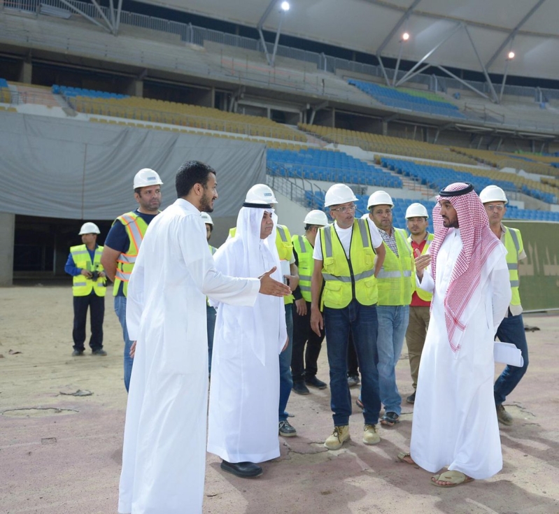 عبدالعزيز بن تركي الفيصل في ملعب الأمير عبدالله الفيصل 