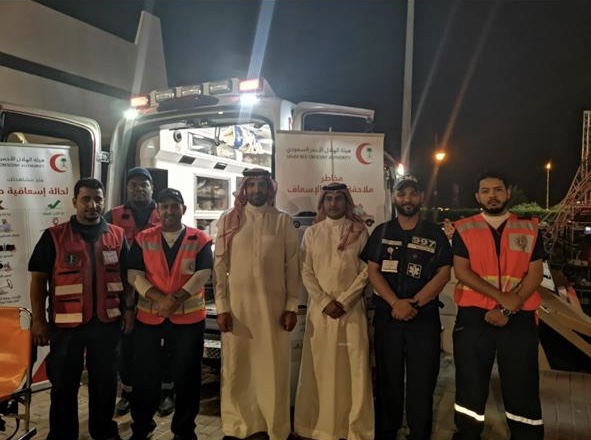 هلال محايل يختتم مشاركته في صدر الكرامة بعد التعامل مع 53 حالة