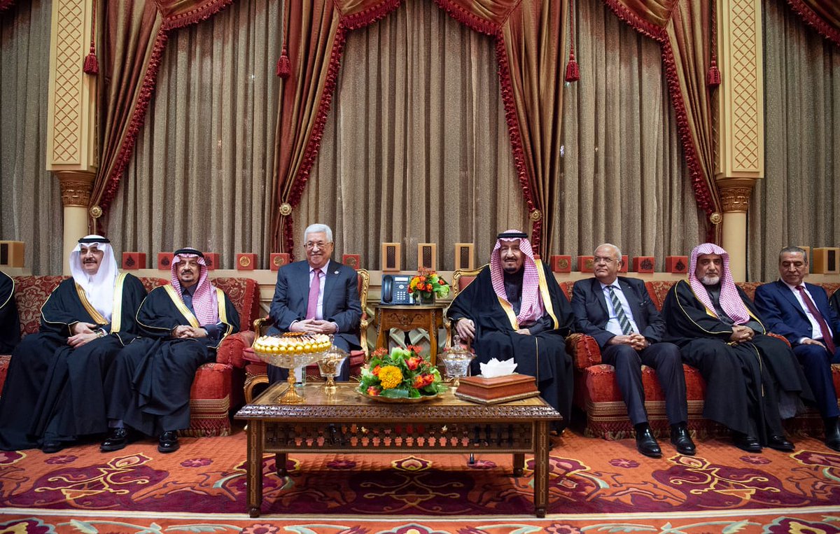 الملك سلمان يستقبل الرئيس الفلسطيني ويقيم مأدبة غداء تكريماً له