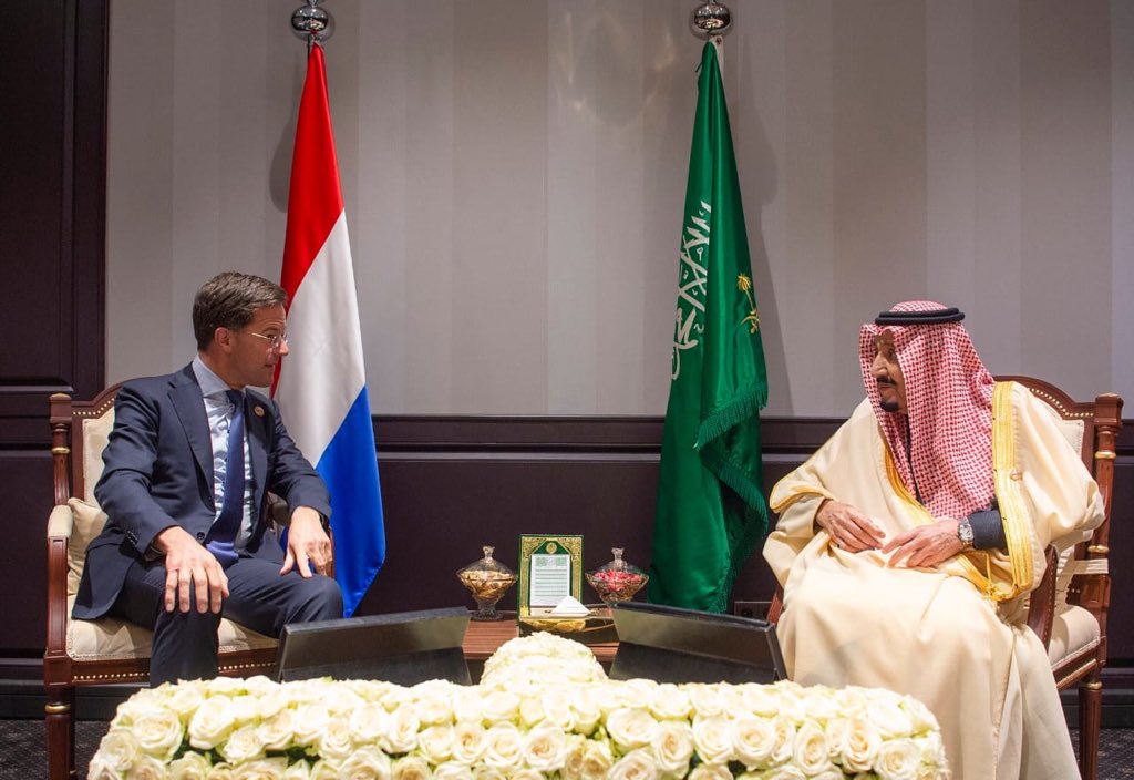 الملك سلمان يبحث فرص التعاون مع رئيس وزراء هولندا