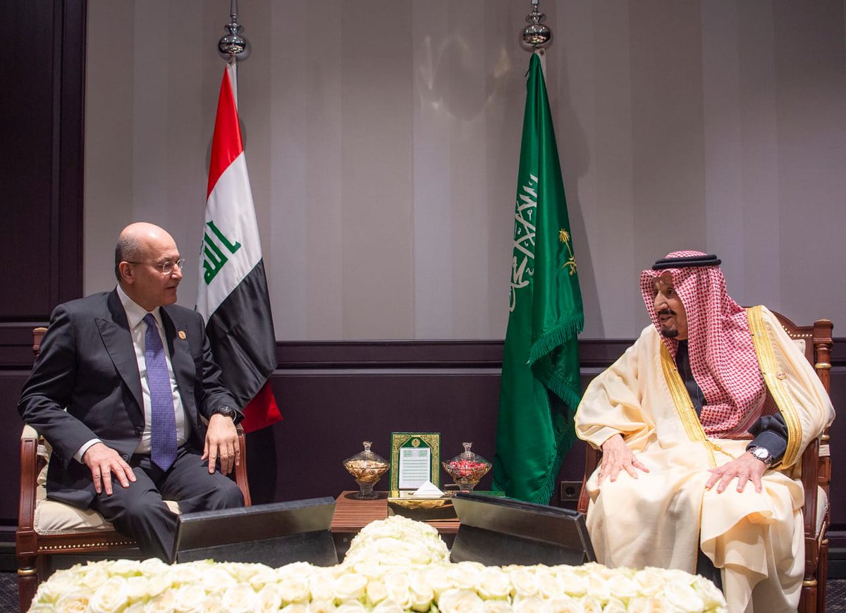 الملك سلمان يستعرض العلاقات الأخوية مع رئيس العراق