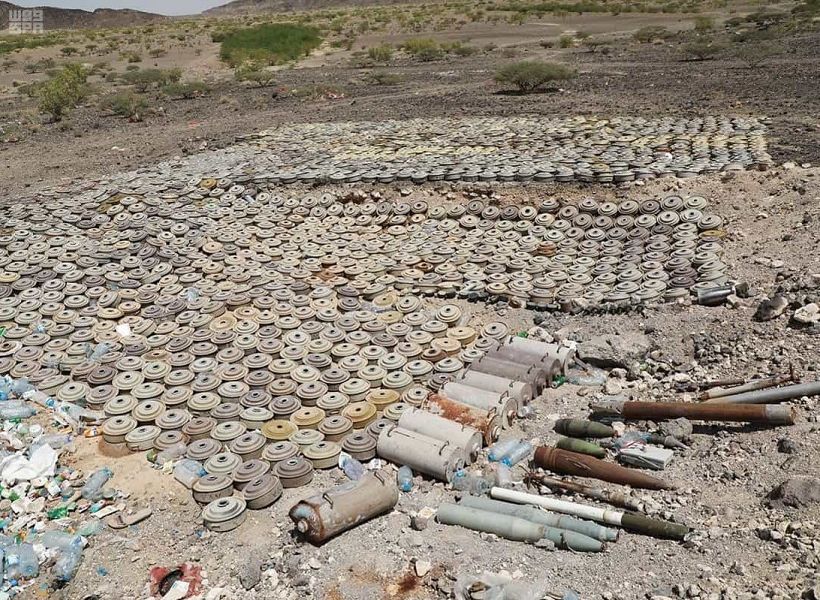 مشروع مسام يتنزع 1,781 لغمًا في اليمن خلال أسبوع