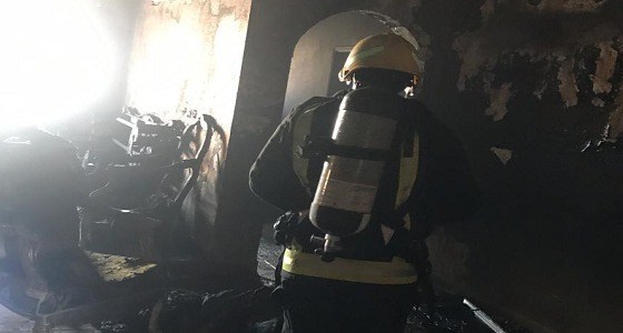 إصابة مقيمَين في حريق شقة سكنية بخيبر